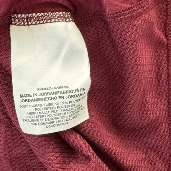 Nike Dri-FIT Burgundy Long Sleeve Athletic Running Top - Picture 10 of 10
